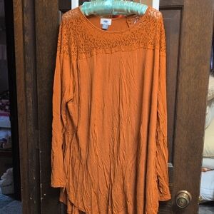 Old Navy Rust Lace Accent Tunic